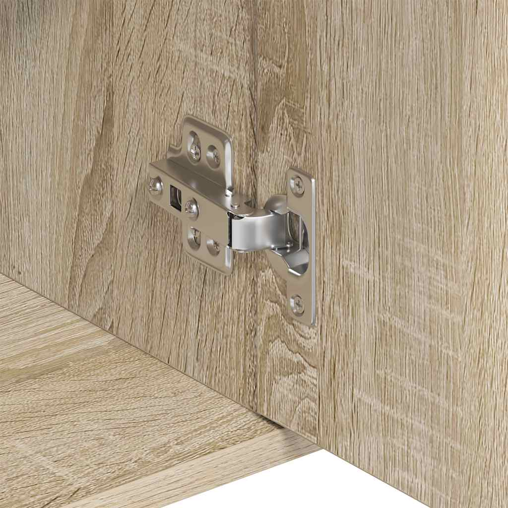 Dressoir 88x30x70 cm bewerkt hout sonoma eikenkleurig is nu te koop bij PeponiXL, paradijselijk wonen!