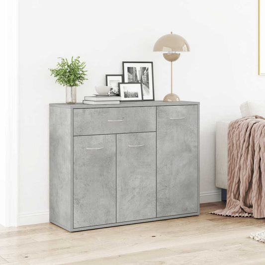 Dressoir 88x30x70 cm bewerkt hout betongrijs is nu te koop bij PeponiXL, paradijselijk wonen!