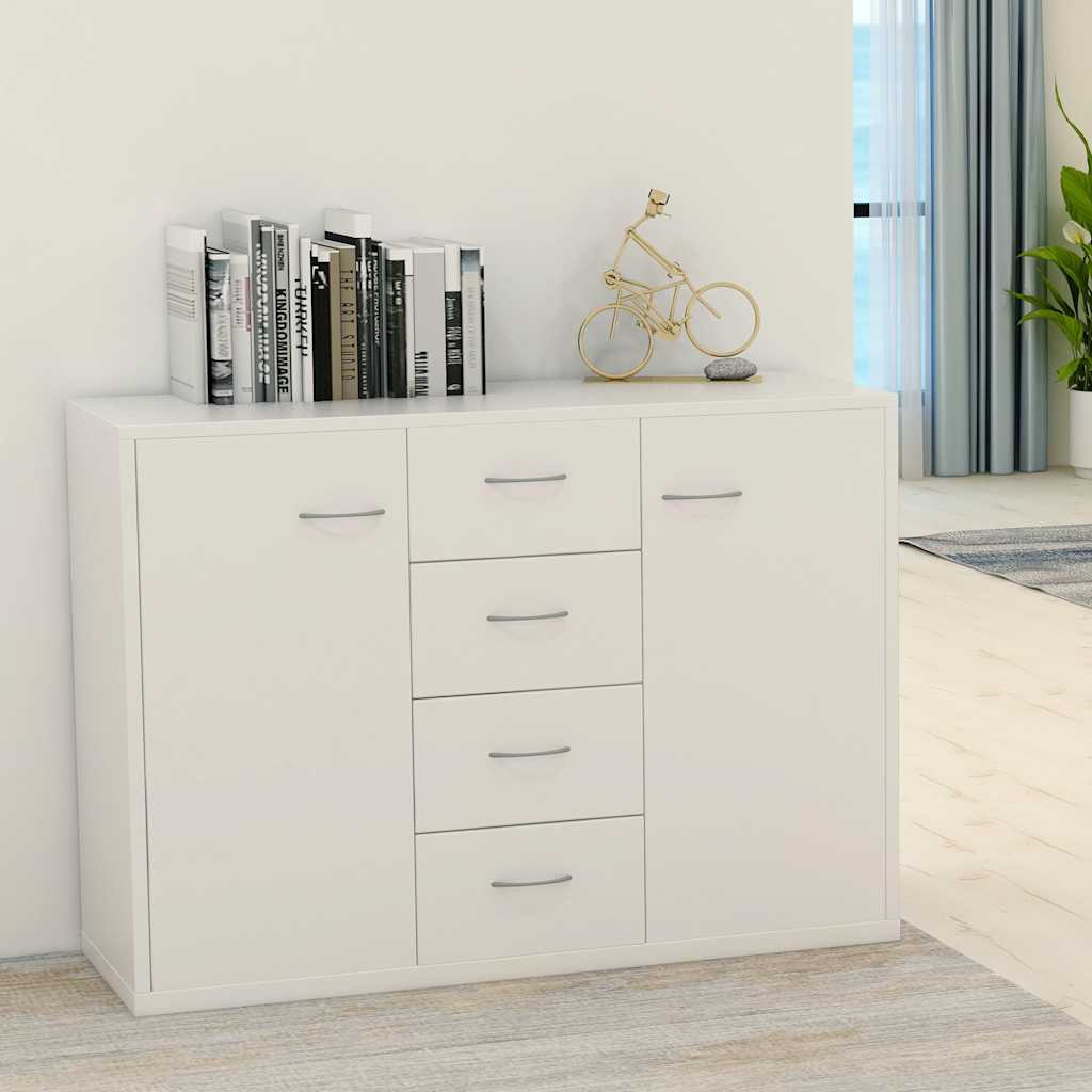 Dressoir 88x30x65 cm bewerkt hout wit is nu te koop bij PeponiXL, paradijselijk wonen!