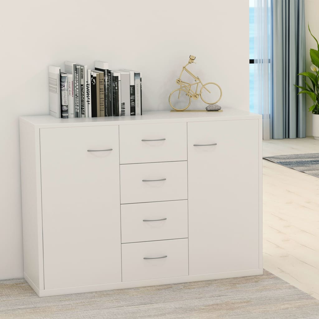 Dressoir 88x30x65 cm bewerkt hout wit is nu te koop bij PeponiXL, paradijselijk wonen!