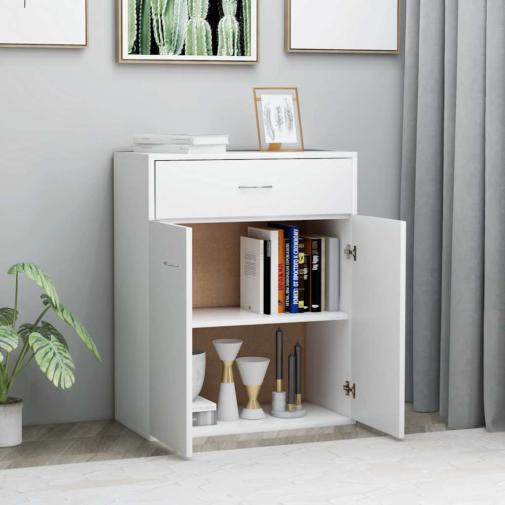 Dressoir 60x30x75 cm bewerkt hout wit is nu te koop bij PeponiXL, paradijselijk wonen!