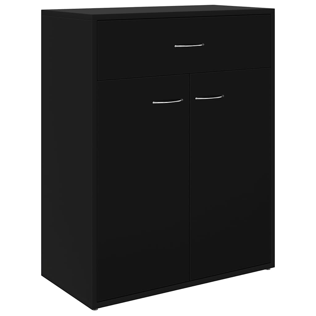 Dressoir 60x30x75 cm bewerkt hout zwart is nu te koop bij PeponiXL, paradijselijk wonen!