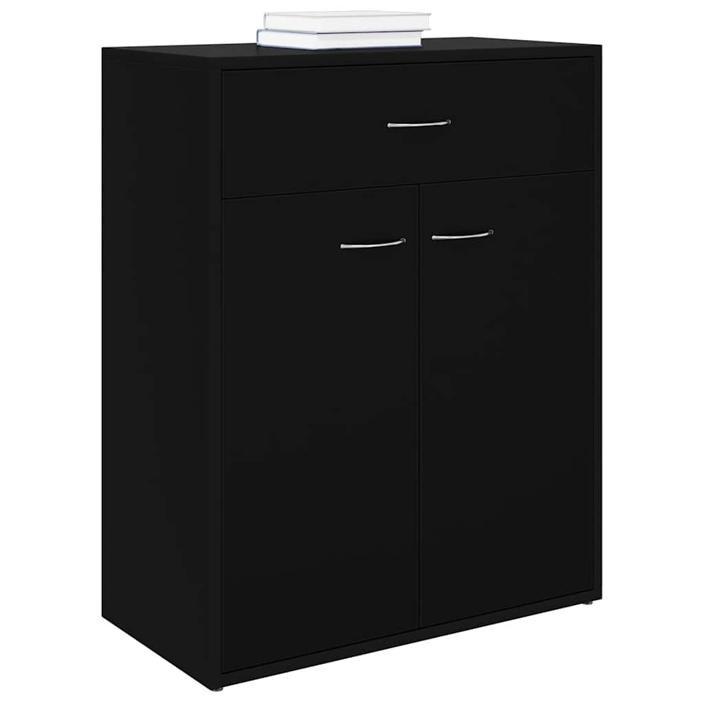 Dressoir 60x30x75 cm bewerkt hout zwart is nu te koop bij PeponiXL, paradijselijk wonen!