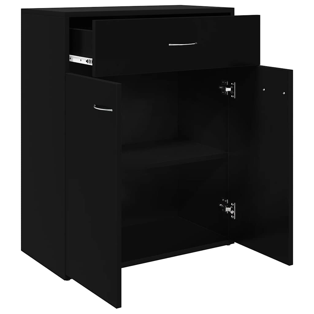 Dressoir 60x30x75 cm bewerkt hout zwart is nu te koop bij PeponiXL, paradijselijk wonen!