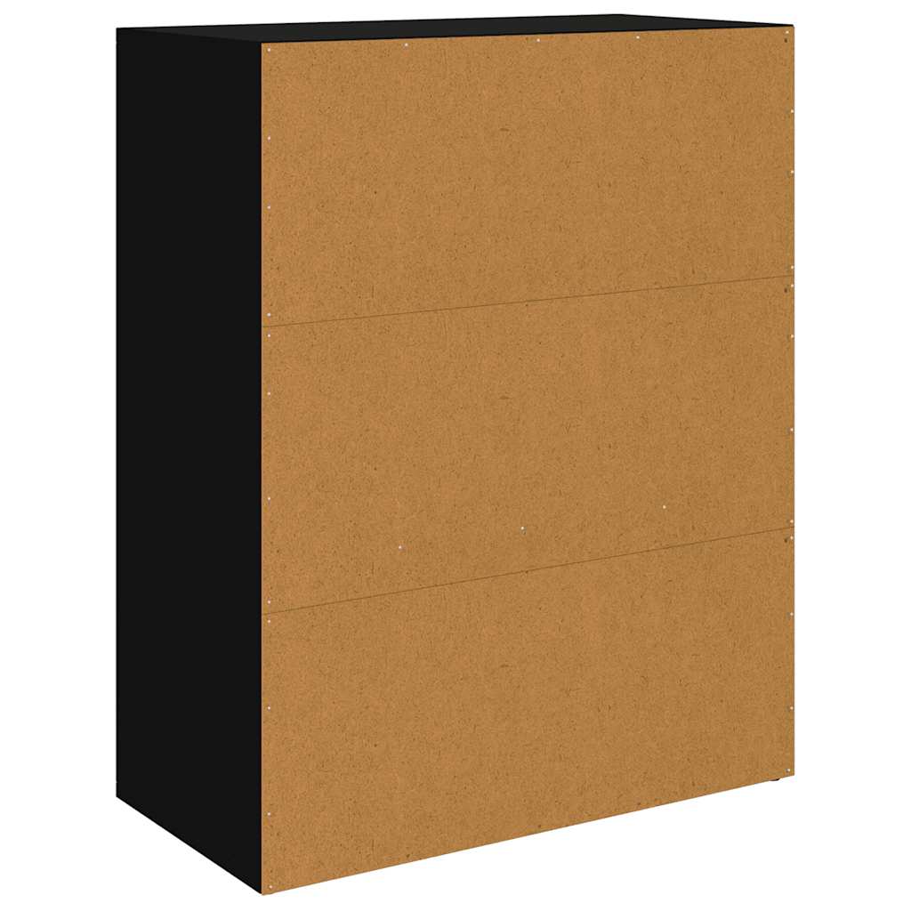 Dressoir 60x30x75 cm bewerkt hout zwart is nu te koop bij PeponiXL, paradijselijk wonen!