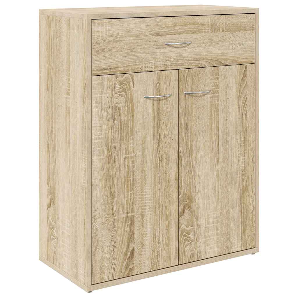 Dressoir 60x30x75 cm bewerkt hout sonoma eikenkleurig is nu te koop bij PeponiXL, paradijselijk wonen!
