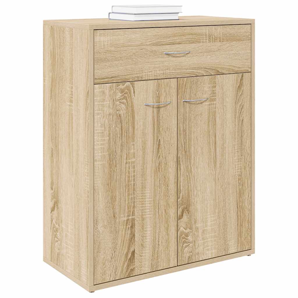 Dressoir 60x30x75 cm bewerkt hout sonoma eikenkleurig is nu te koop bij PeponiXL, paradijselijk wonen!