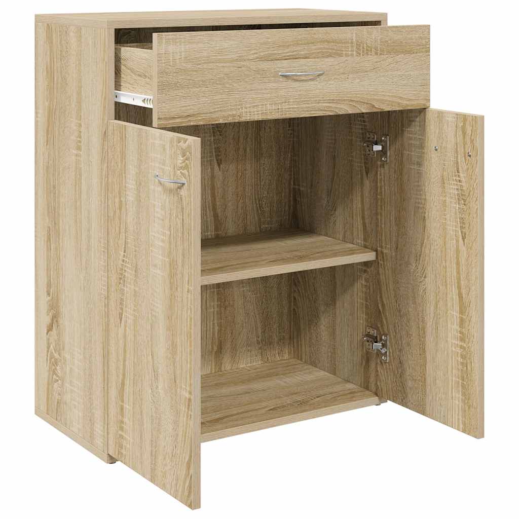 Dressoir 60x30x75 cm bewerkt hout sonoma eikenkleurig is nu te koop bij PeponiXL, paradijselijk wonen!