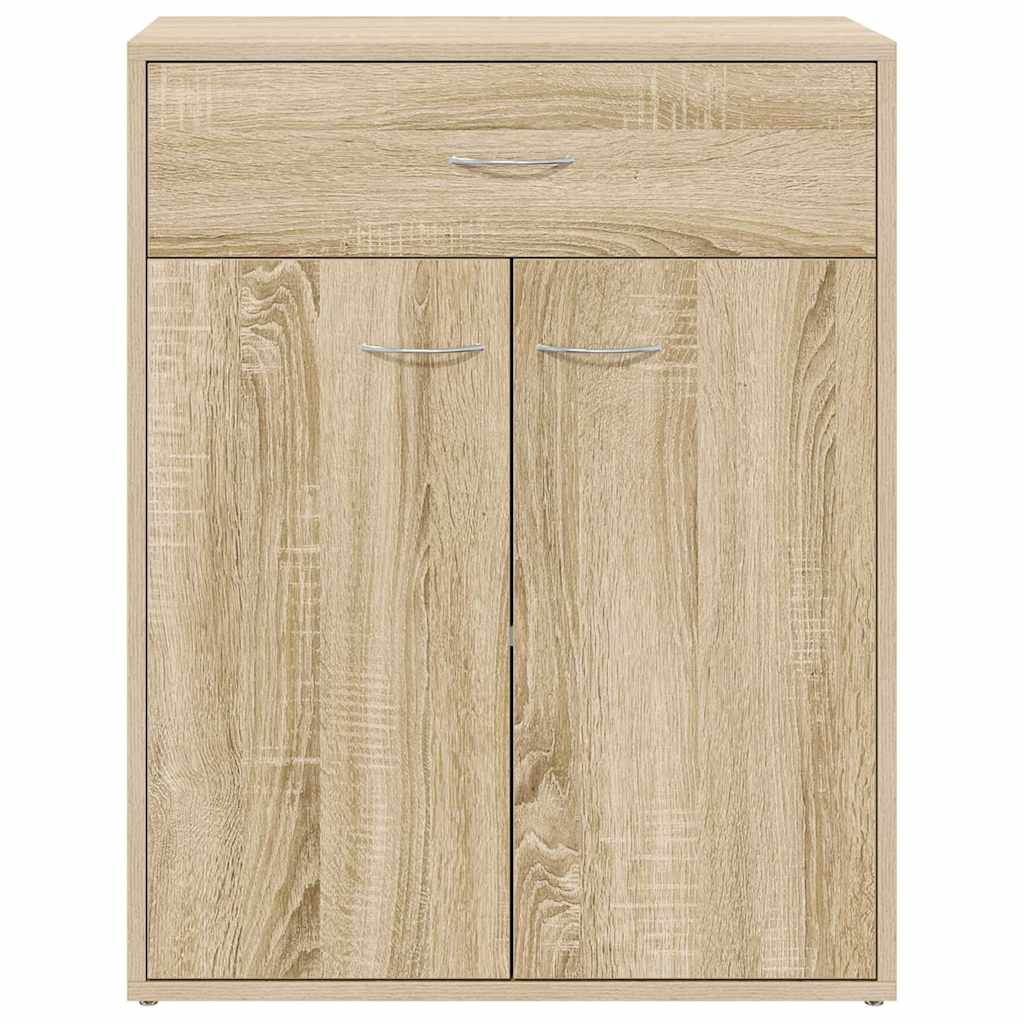 Dressoir 60x30x75 cm bewerkt hout sonoma eikenkleurig is nu te koop bij PeponiXL, paradijselijk wonen!