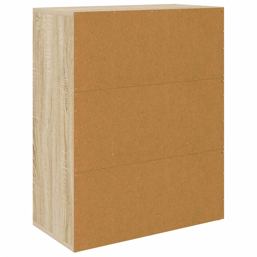 Dressoir 60x30x75 cm bewerkt hout sonoma eikenkleurig is nu te koop bij PeponiXL, paradijselijk wonen!