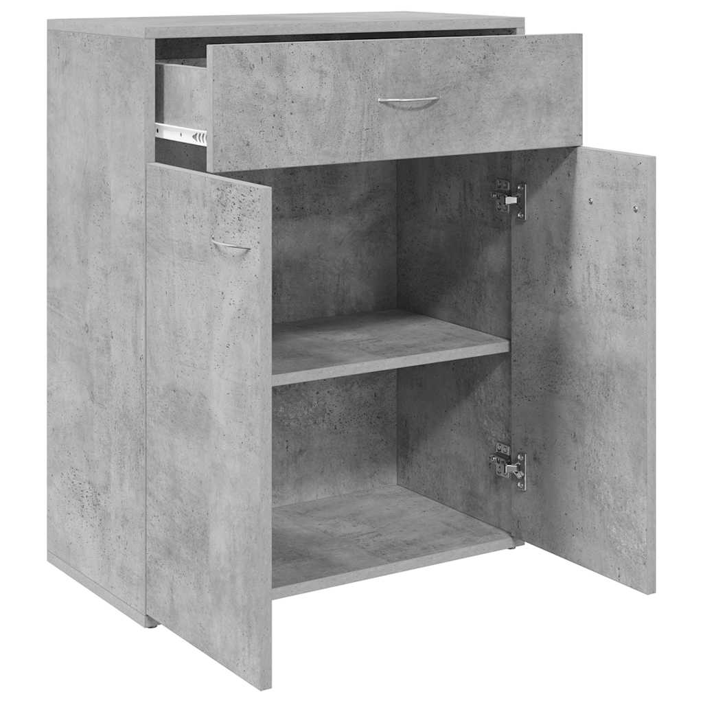 Dressoir 60x30x75 cm bewerkt hout betongrijs is nu te koop bij PeponiXL, paradijselijk wonen!