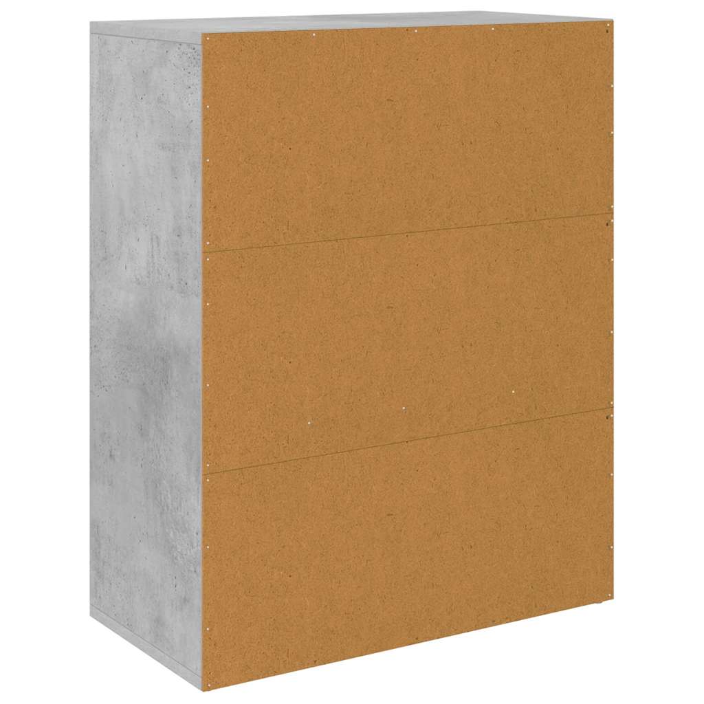 Dressoir 60x30x75 cm bewerkt hout betongrijs is nu te koop bij PeponiXL, paradijselijk wonen!