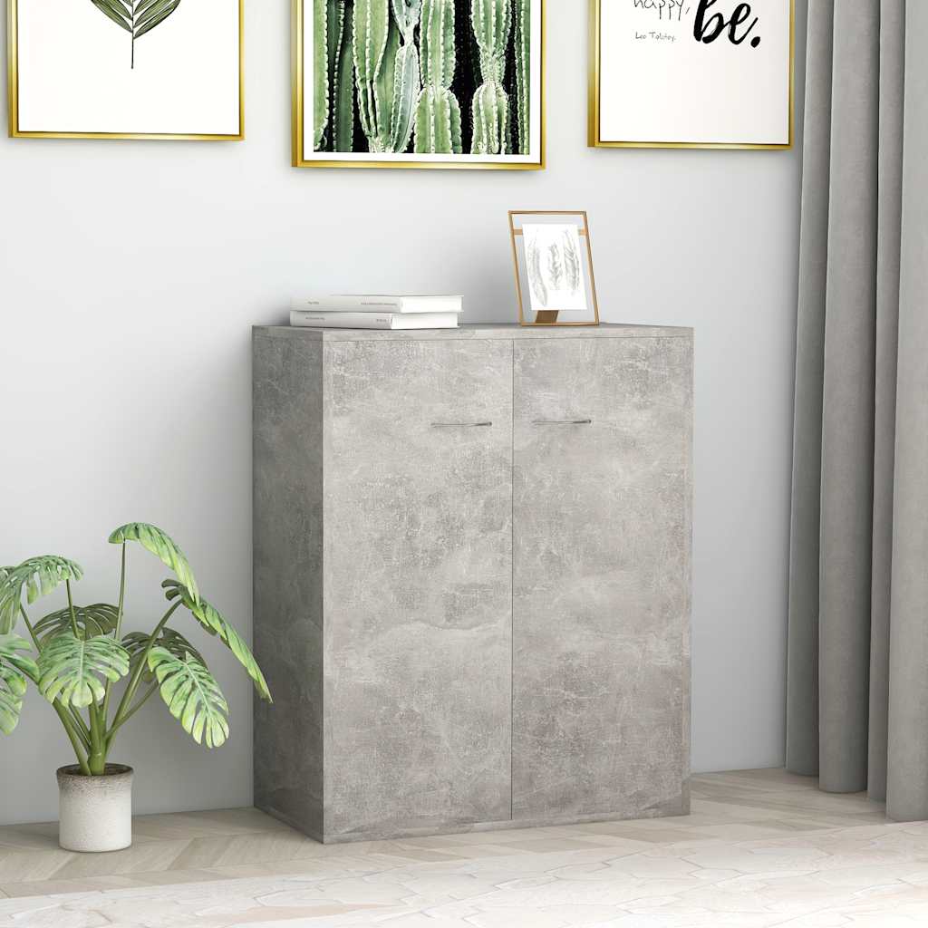 Dressoir 60x30x75 cm bewerkt hout betongrijs is nu te koop bij PeponiXL, paradijselijk wonen!