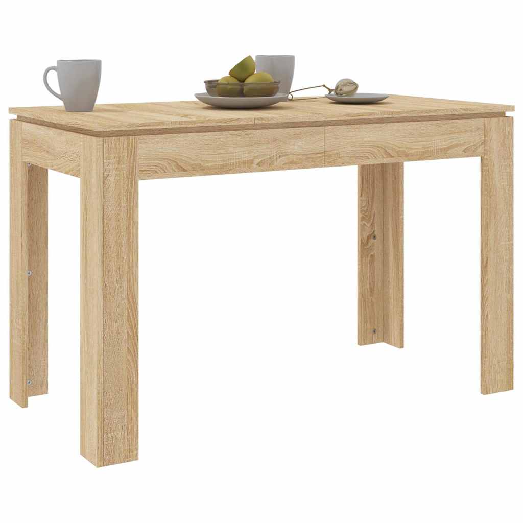 Eettafel 120x60x76 cm bewerkt hout sonoma eikenkleurig is nu te koop bij PeponiXL, paradijselijk wonen!