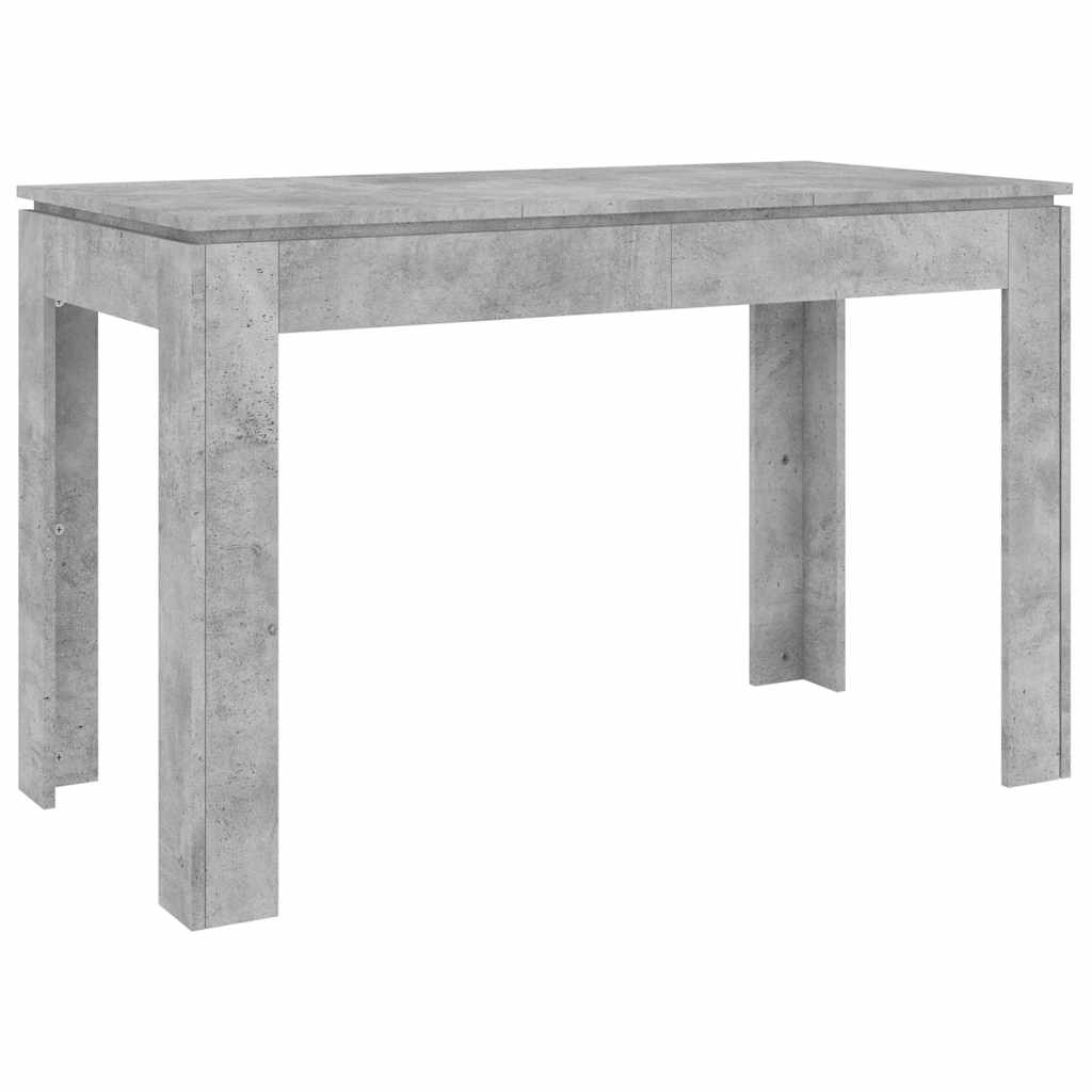 Eettafel 120x60x76 cm bewerkt hout betongrijs is nu te koop bij PeponiXL, paradijselijk wonen!