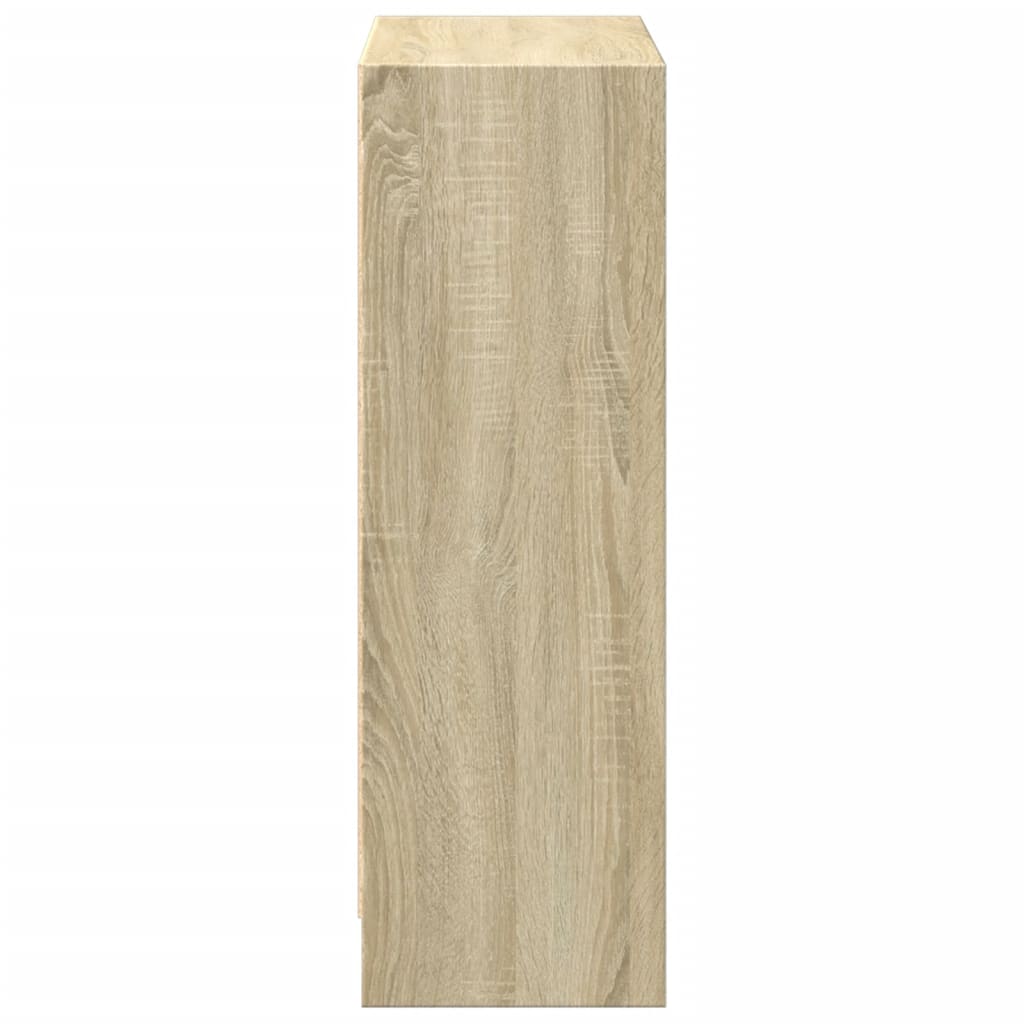 Boekenkast 40x24x75 cm bewerkt hout sonoma eikenkleurig is nu te koop bij PeponiXL, paradijselijk wonen!