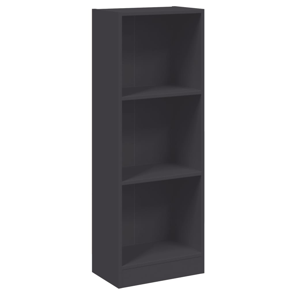 Boekenkast met 3 schappen 40x24x109 cm bewerkt hout grijs is nu te koop bij PeponiXL, paradijselijk wonen!