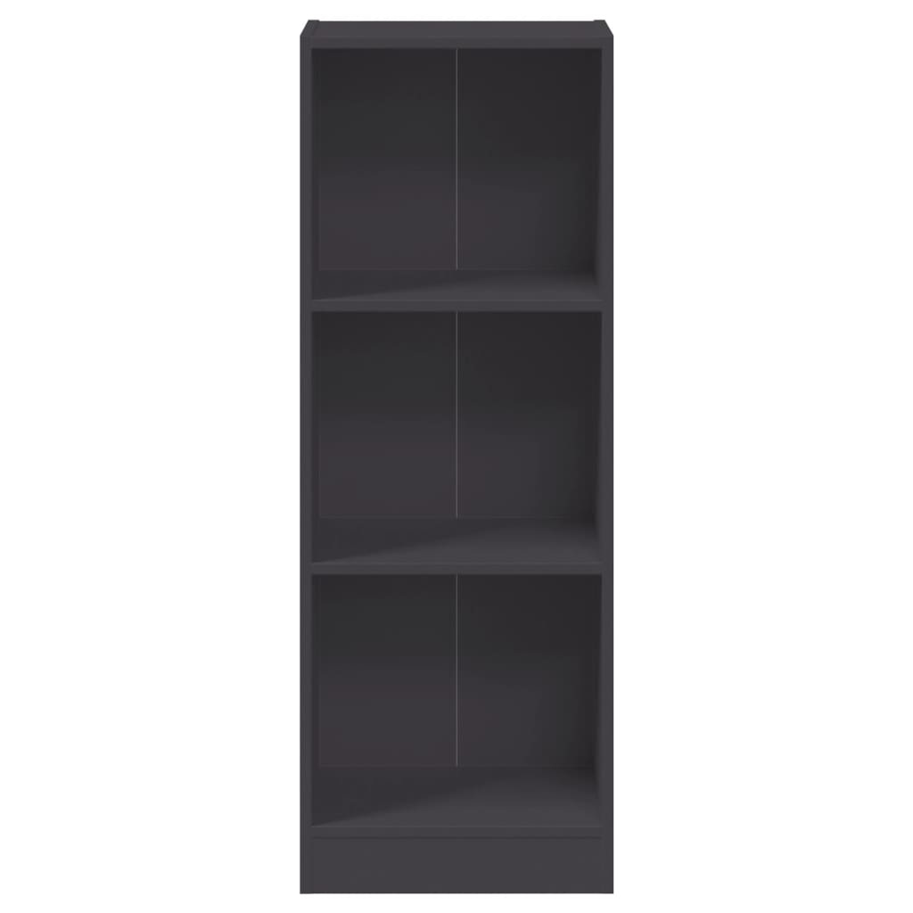 Boekenkast met 3 schappen 40x24x109 cm bewerkt hout grijs is nu te koop bij PeponiXL, paradijselijk wonen!