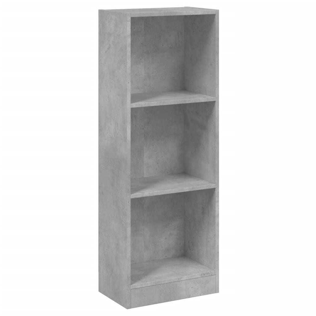Boekenkast met 3 schappen 40x24x109 cm bewerkt hout betongrijs is nu te koop bij PeponiXL, paradijselijk wonen!