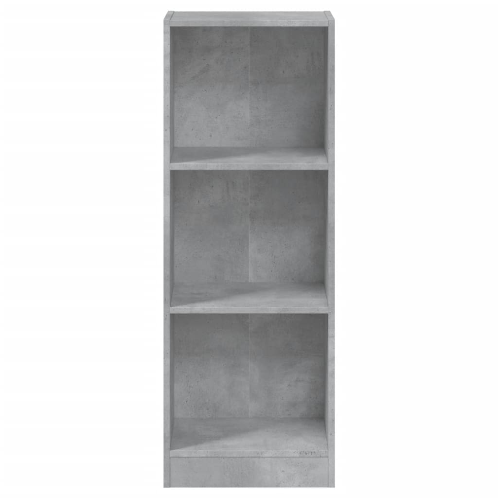 Boekenkast met 3 schappen 40x24x109 cm bewerkt hout betongrijs is nu te koop bij PeponiXL, paradijselijk wonen!