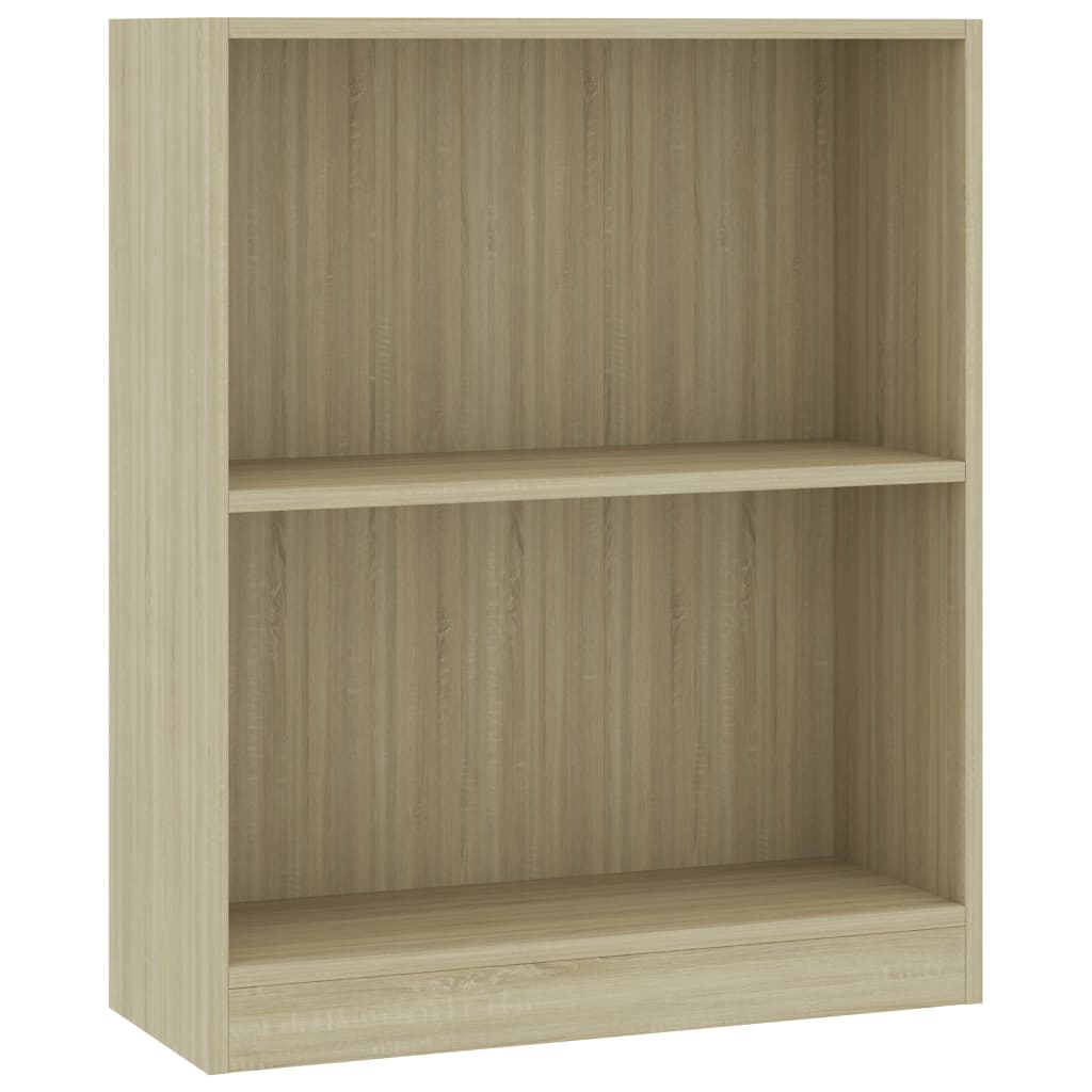 Boekenkast 60x24x76 cm bewerkt hout sonoma eikenkleurig is nu te koop bij PeponiXL, paradijselijk wonen!
