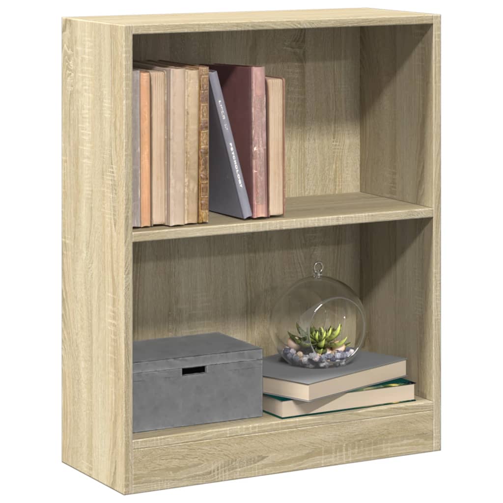 Boekenkast 60x24x76 cm bewerkt hout sonoma eikenkleurig is nu te koop bij PeponiXL, paradijselijk wonen!