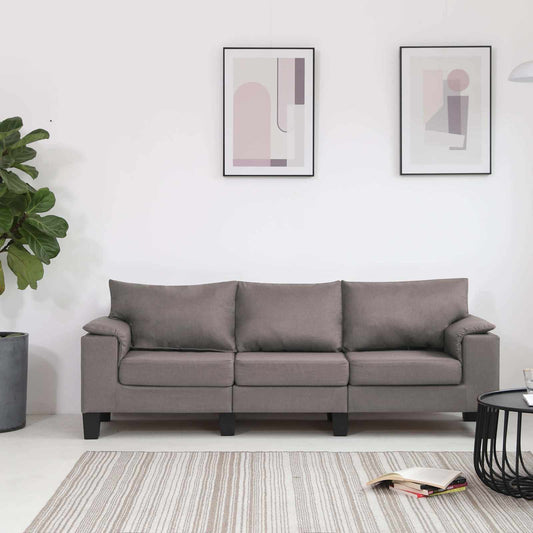Bank Taupe Driezitsbank Stof is nu te koop bij PeponiXL, paradijselijk wonen!