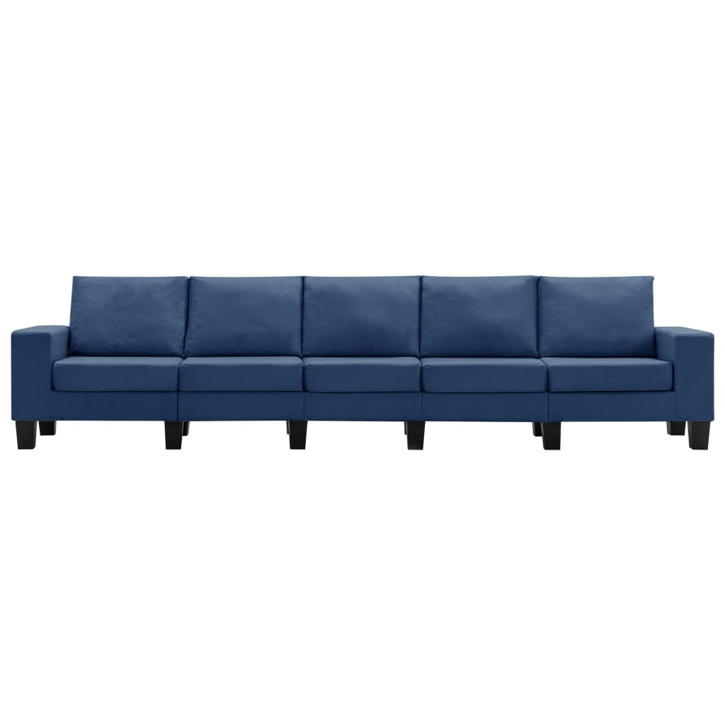 Vijfzitsbank stof blauw is nu te koop bij PeponiXL, paradijselijk wonen!