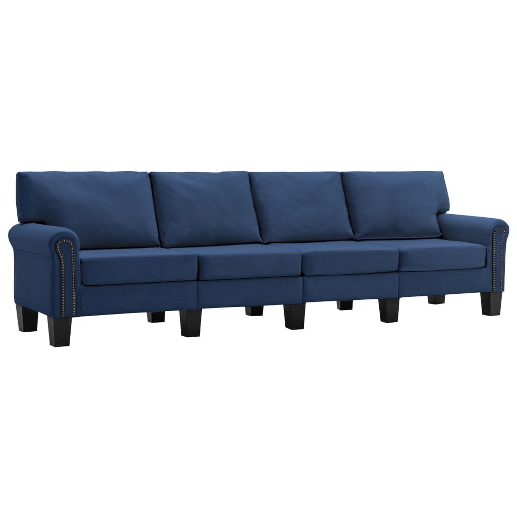 Vierzitsbank stof blauw is nu te koop bij PeponiXL, paradijselijk wonen!