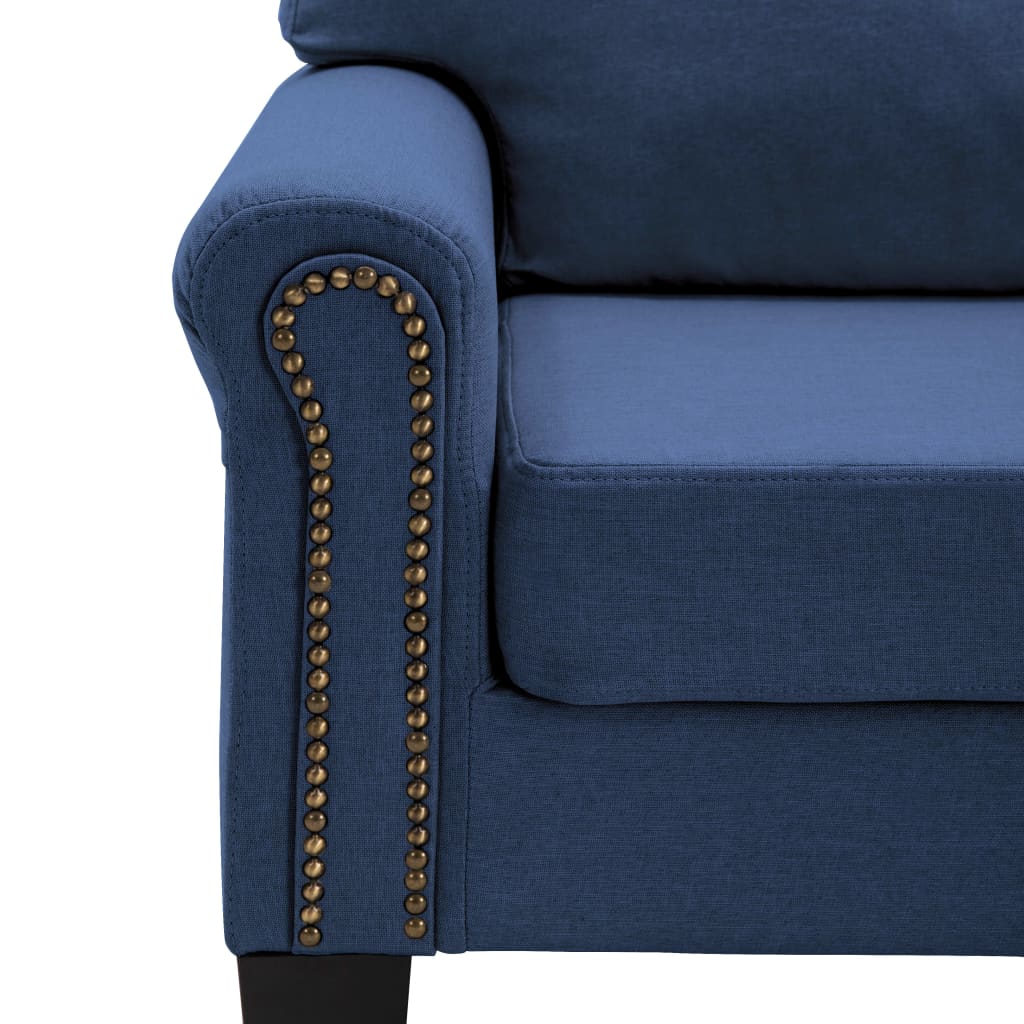 Vierzitsbank stof blauw is nu te koop bij PeponiXL, paradijselijk wonen!
