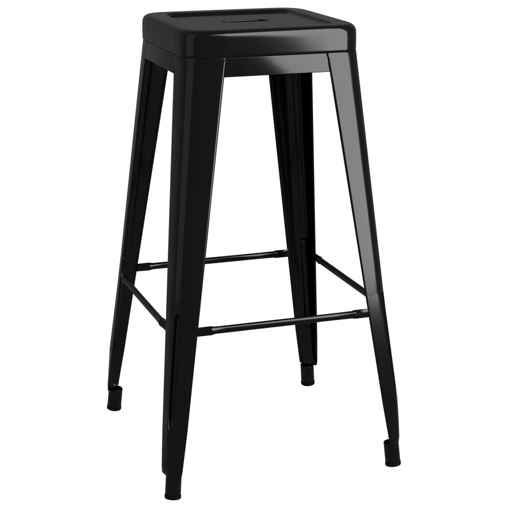 Barkrukken 2 st stapelbaar metaal zwart is nu te koop bij PeponiXL, paradijselijk wonen!