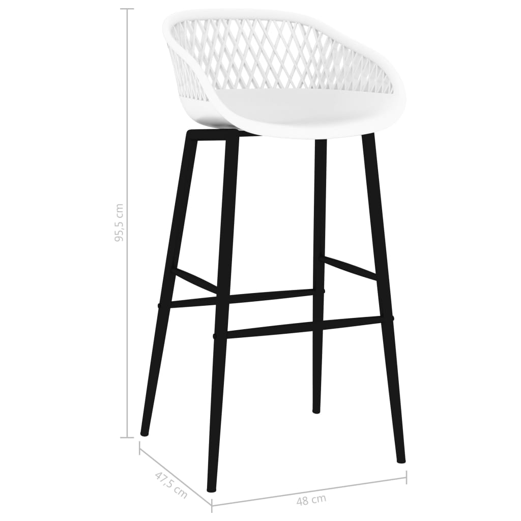 Barstoelen 2 st wit is nu te koop bij PeponiXL, paradijselijk wonen!