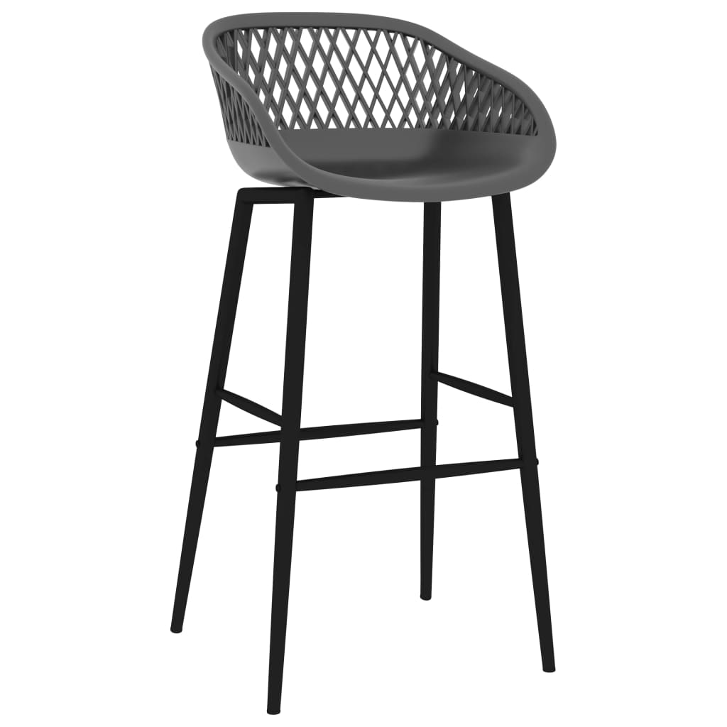 Barstoelen 2 st grijs is nu te koop bij PeponiXL, paradijselijk wonen!