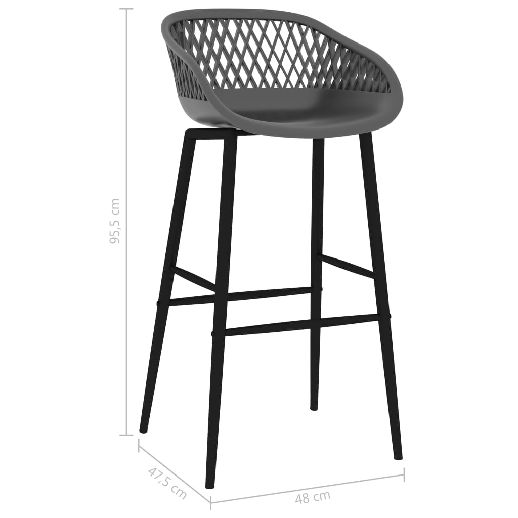 Barstoelen 2 st grijs is nu te koop bij PeponiXL, paradijselijk wonen!