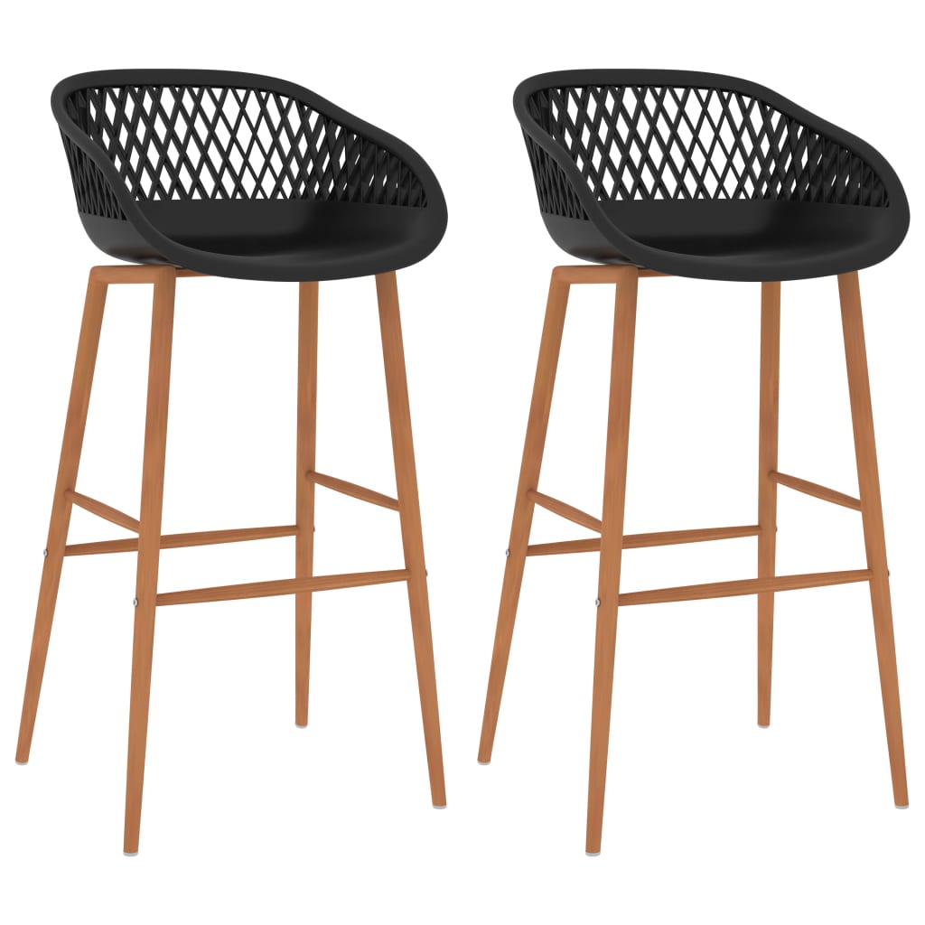 Barstoelen 2 st zwart is nu te koop bij PeponiXL, paradijselijk wonen!