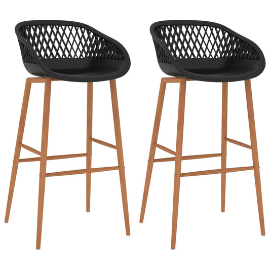 Barstoelen 2 st zwart is nu te koop bij PeponiXL, paradijselijk wonen!