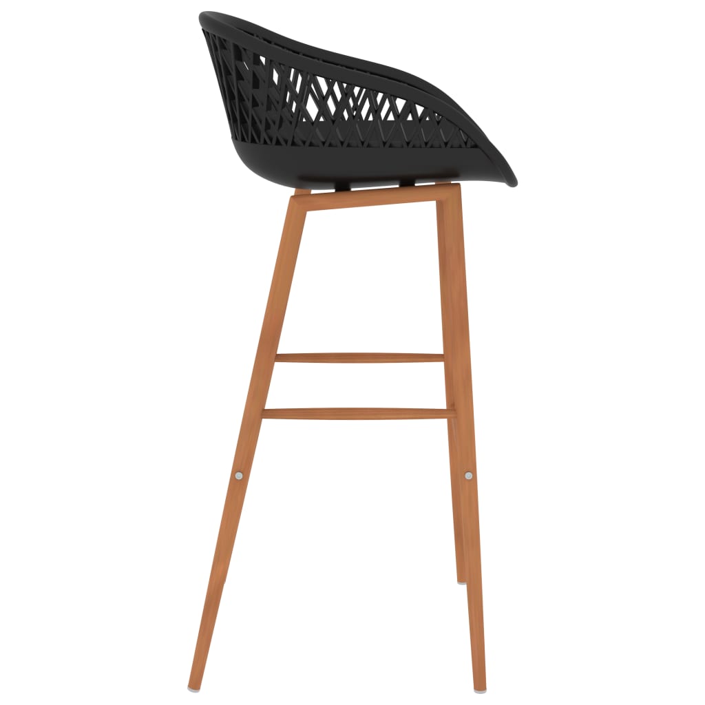 Barstoelen 2 st zwart is nu te koop bij PeponiXL, paradijselijk wonen!