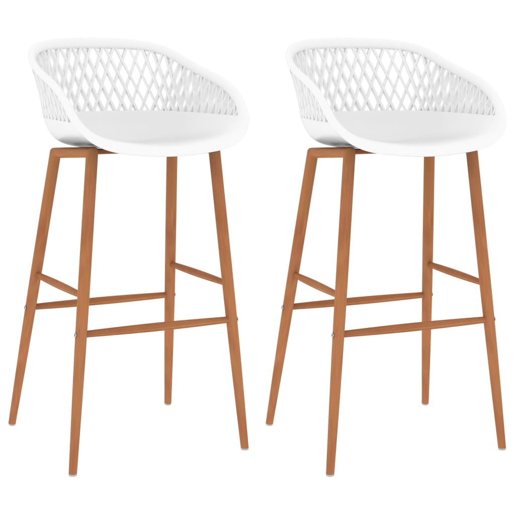 Barstoelen 2 st wit is nu te koop bij PeponiXL, paradijselijk wonen!