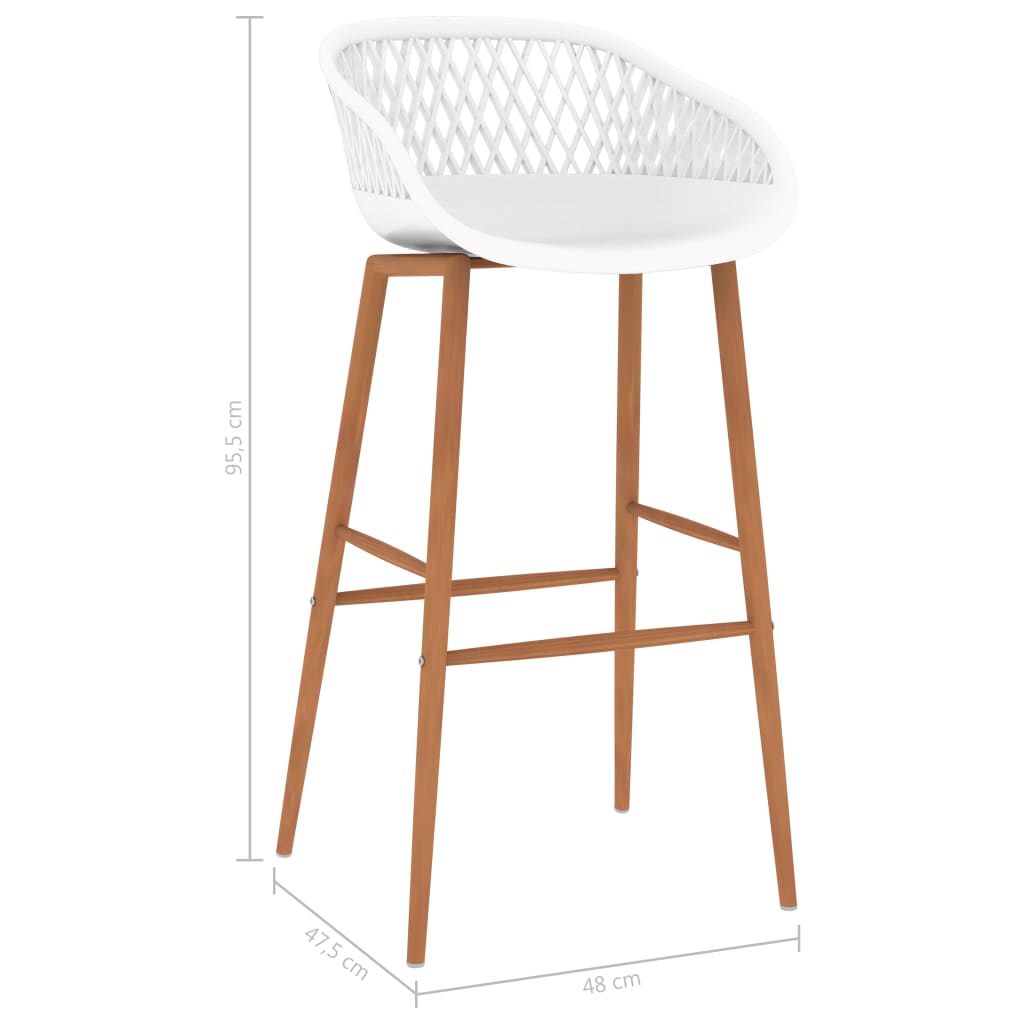 Barstoelen 2 st wit is nu te koop bij PeponiXL, paradijselijk wonen!