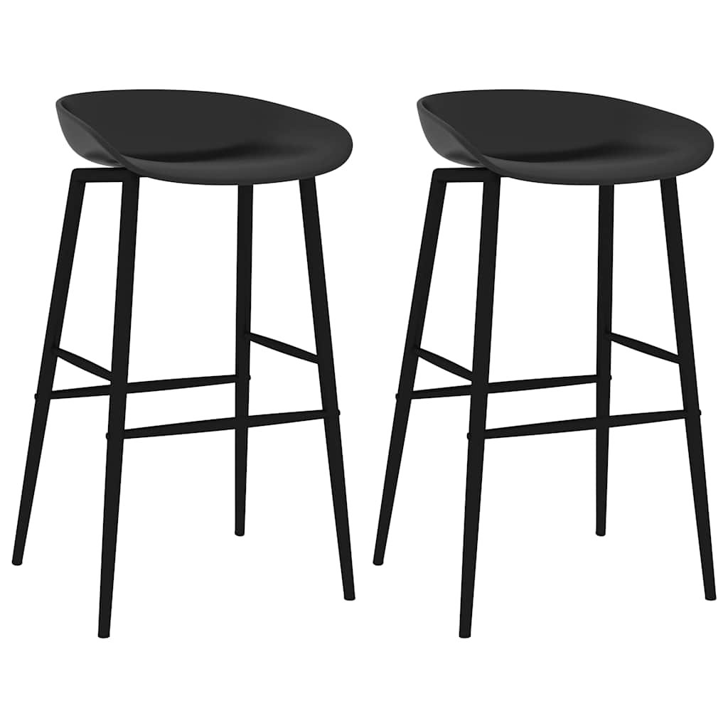 Barstoelen 2 st zwart is nu te koop bij PeponiXL, paradijselijk wonen!