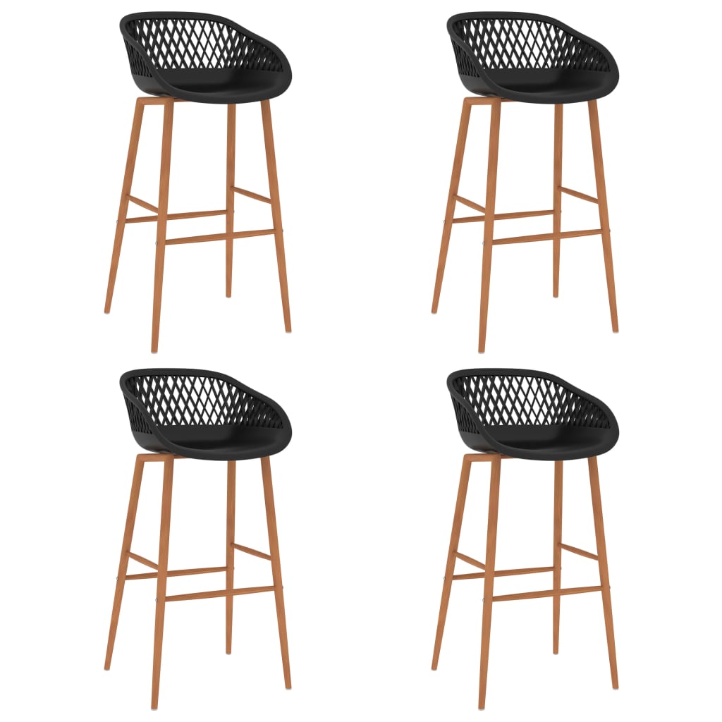 Barstoelen 4 st zwart is nu te koop bij PeponiXL, paradijselijk wonen!
