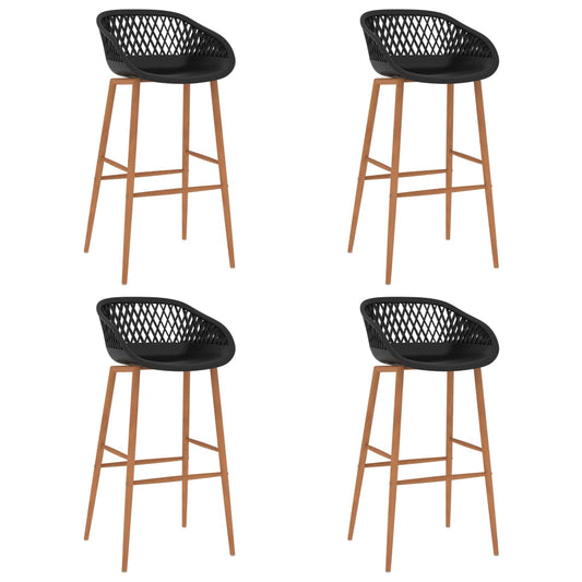 Barstoelen 4 st zwart is nu te koop bij PeponiXL, paradijselijk wonen!