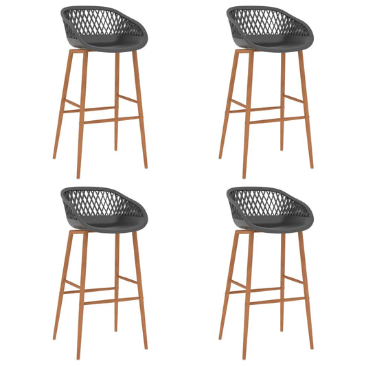 Barstoelen 4 st grijs is nu te koop bij PeponiXL, paradijselijk wonen!