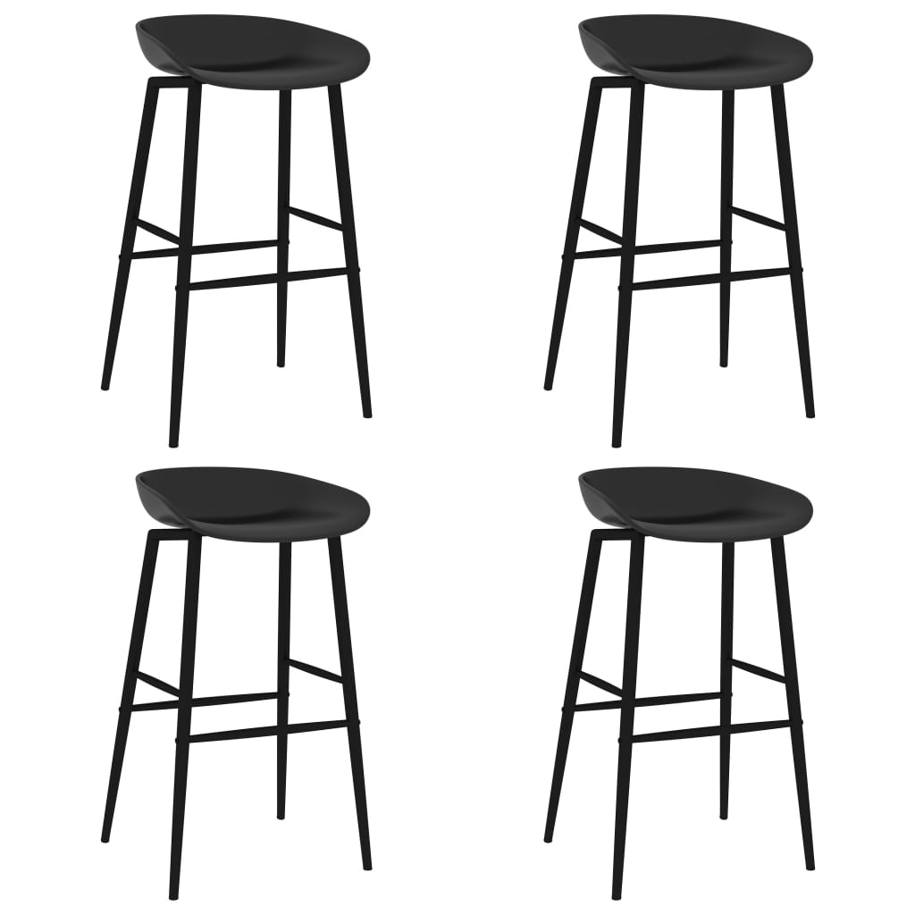 Barstoelen 4 st zwart is nu te koop bij PeponiXL, paradijselijk wonen!