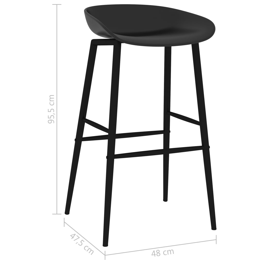 Barstoelen 4 st zwart is nu te koop bij PeponiXL, paradijselijk wonen!