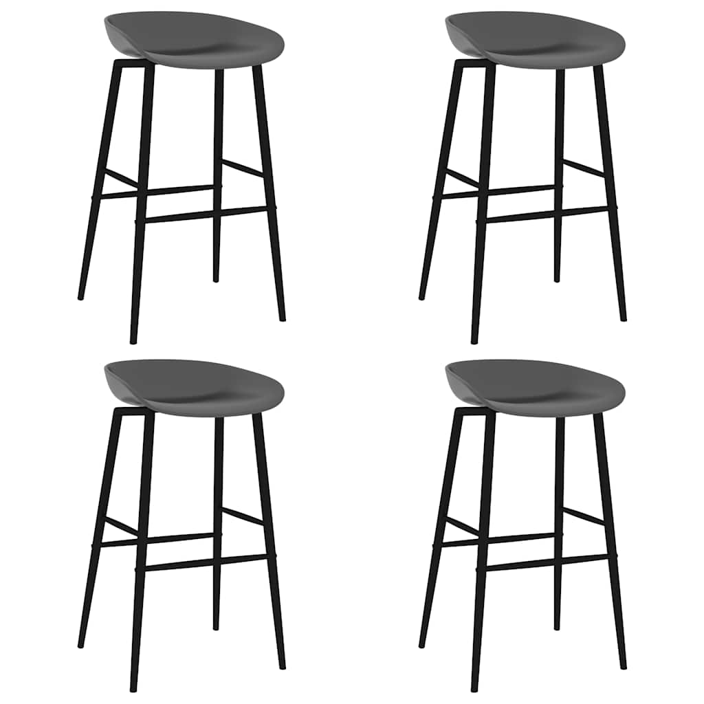 Barstoelen 4 st grijs is nu te koop bij PeponiXL, paradijselijk wonen!
