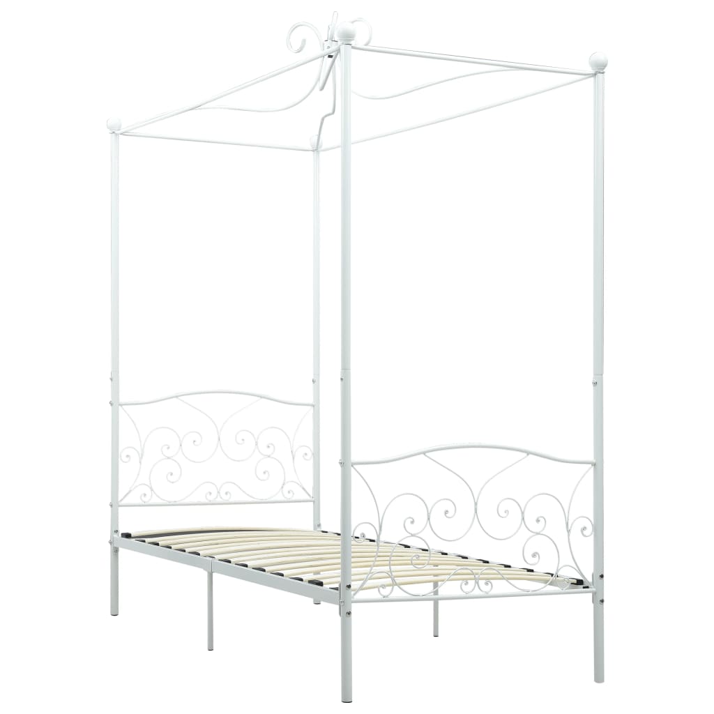 Hemelbedframe metaal wit 90x200 cm is nu te koop bij PeponiXL, paradijselijk wonen!