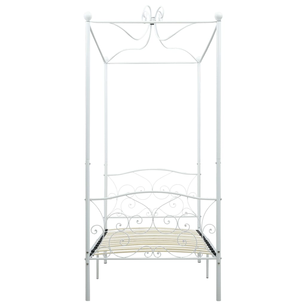 Hemelbedframe metaal wit 90x200 cm is nu te koop bij PeponiXL, paradijselijk wonen!