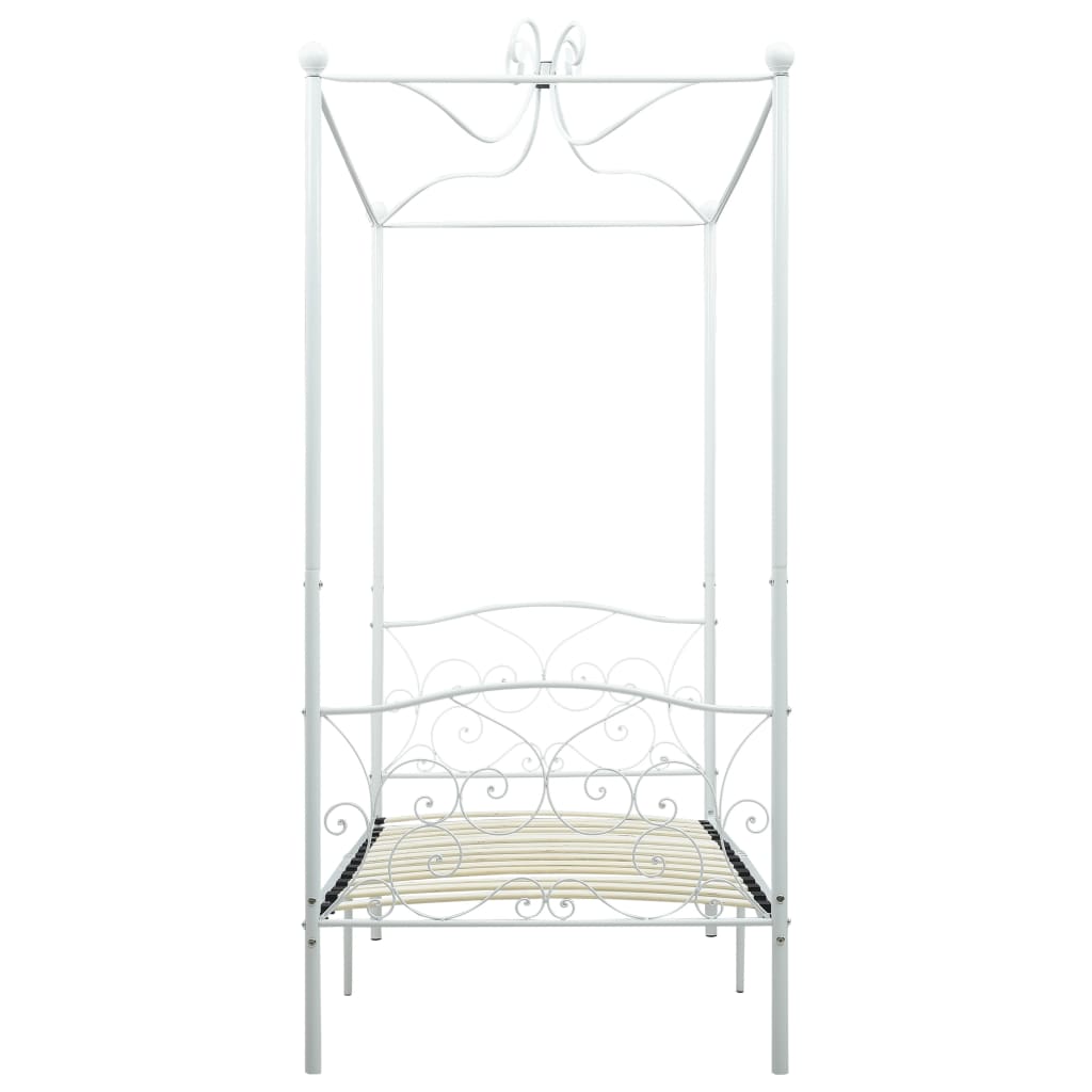 Hemelbedframe metaal wit 100x200 cm is nu te koop bij PeponiXL, paradijselijk wonen!