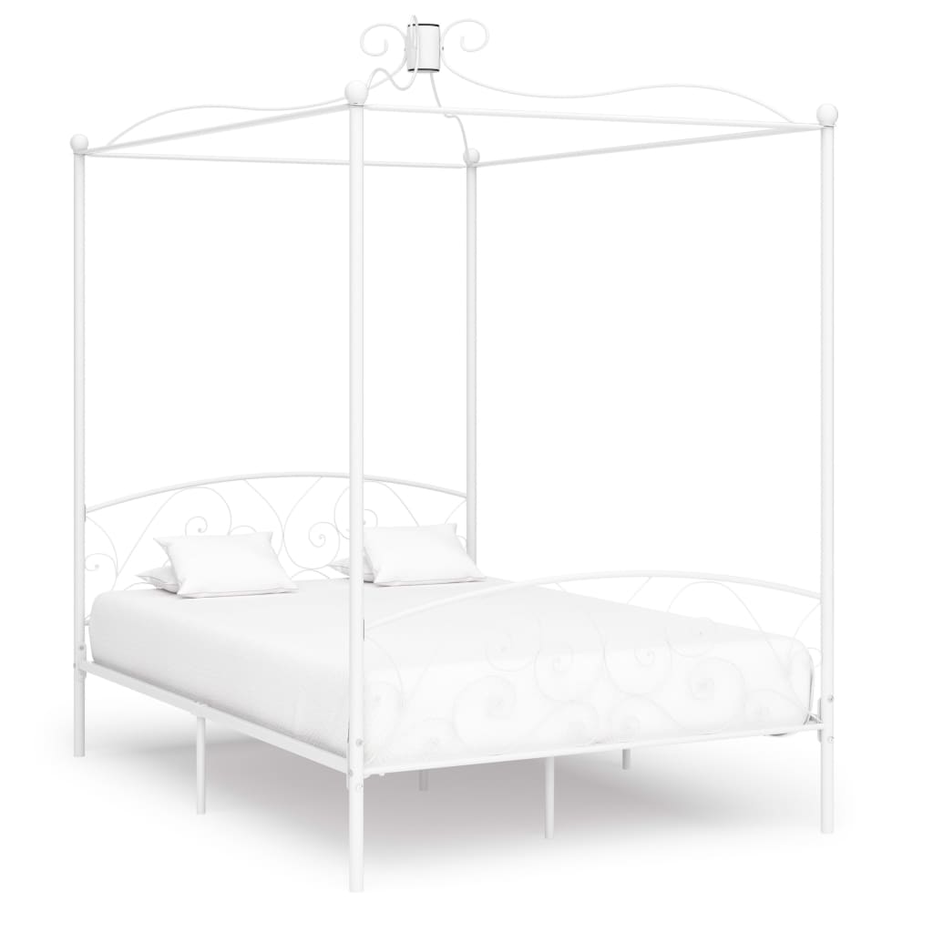 Hemelbedframe metaal wit 120x200 cm is nu te koop bij PeponiXL, paradijselijk wonen!